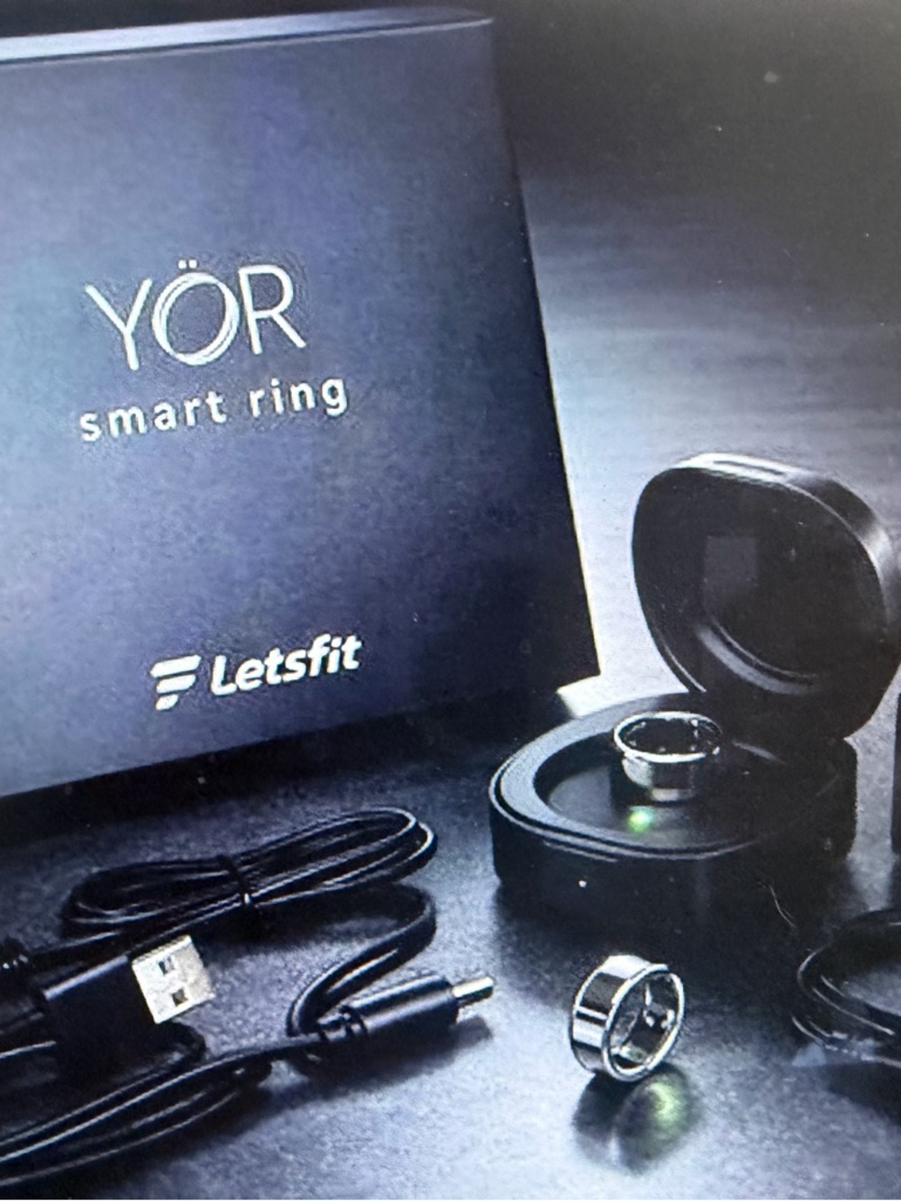 Letsfit YÖR Smart Ring in Silver - Men’s Wearable